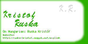 kristof ruska business card